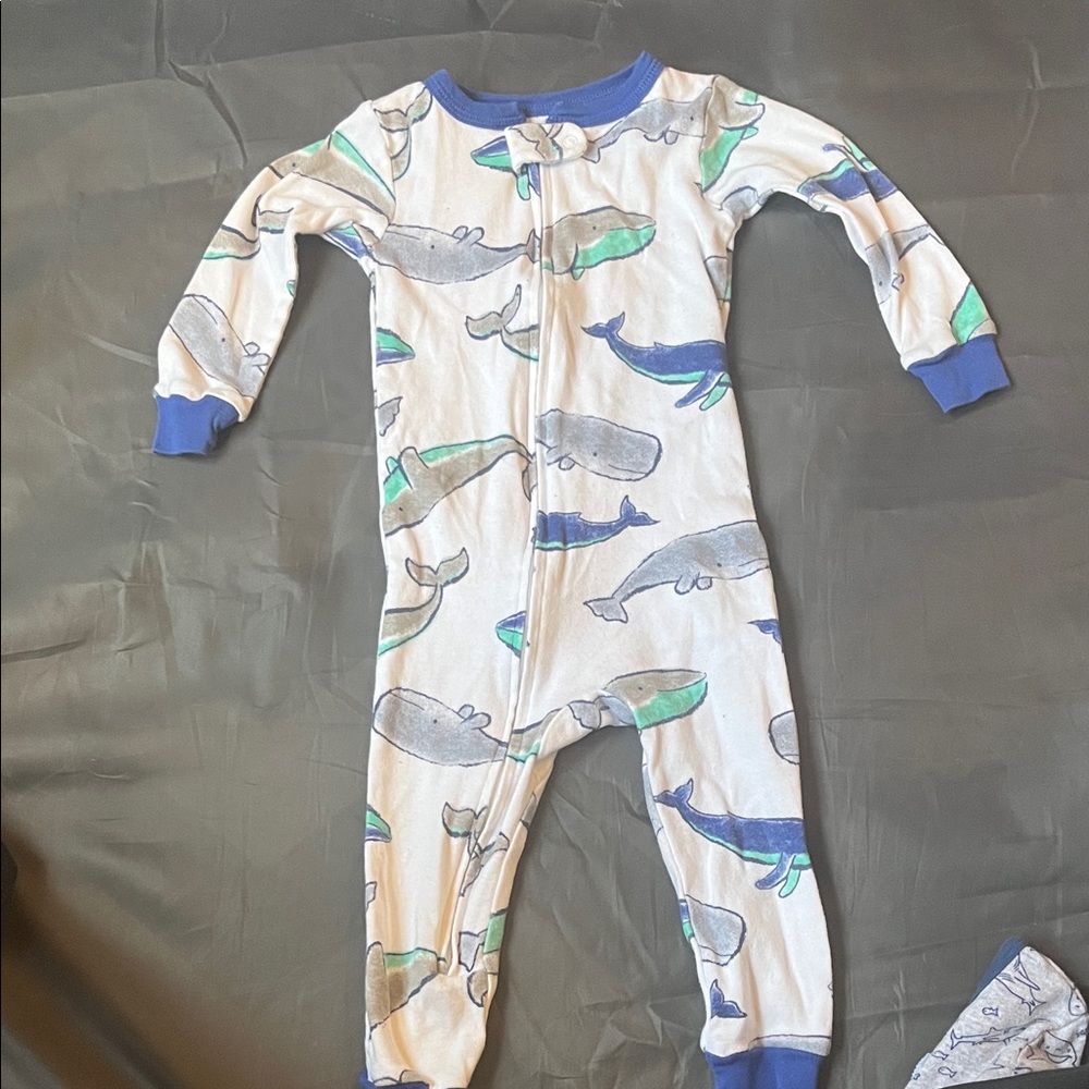 Carter's Whale Print One Piece - Blue and Green